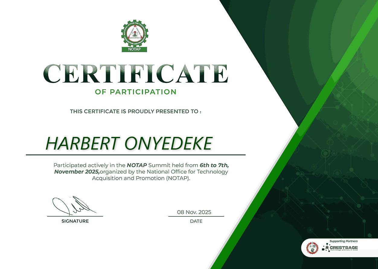 NOTAP certificate
