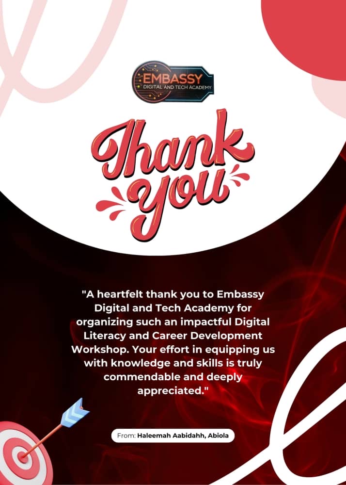 Workshop appreciation card